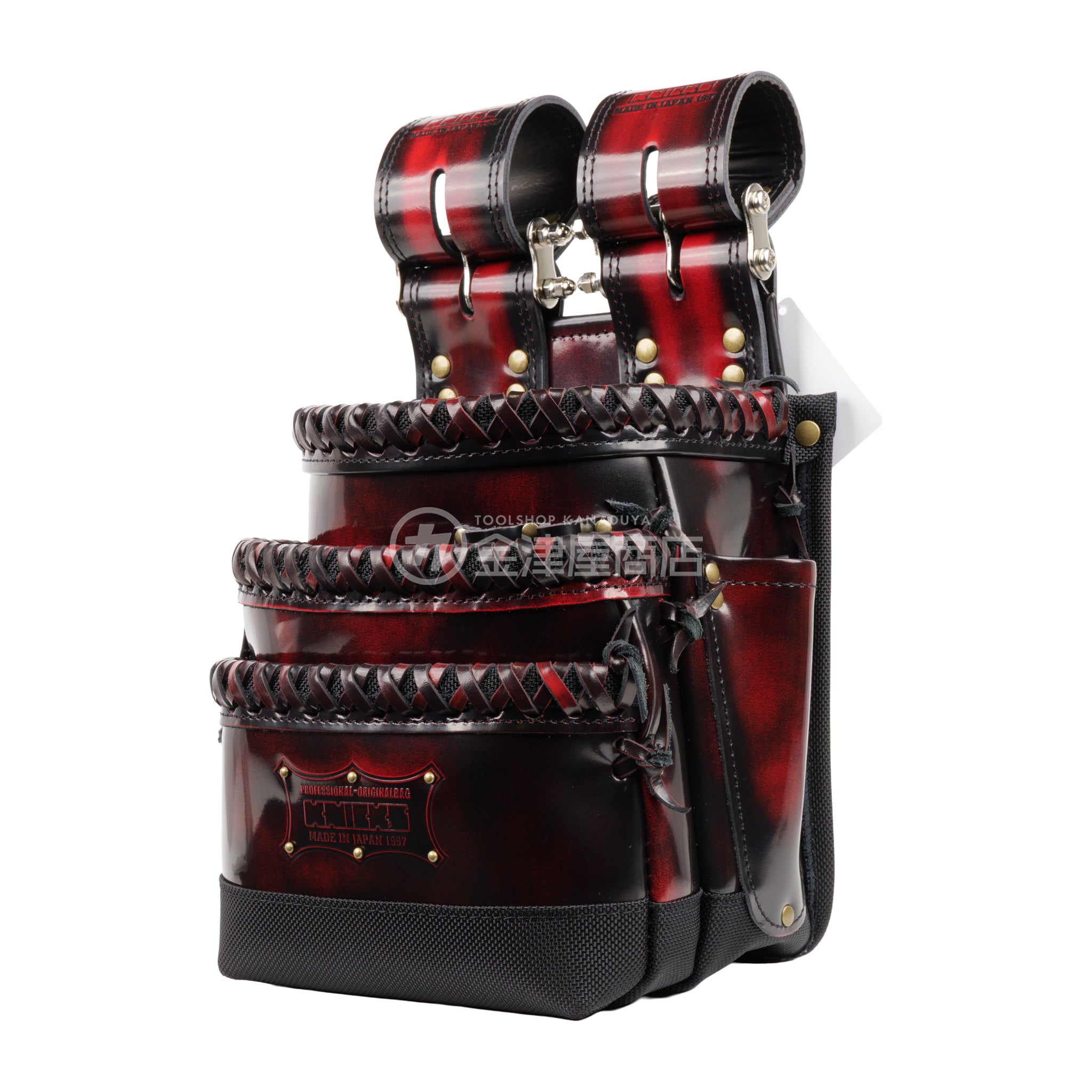 ニックス(KNICKS) アドバンガラス革3段腰袋 底・縁補強タイプ ADV