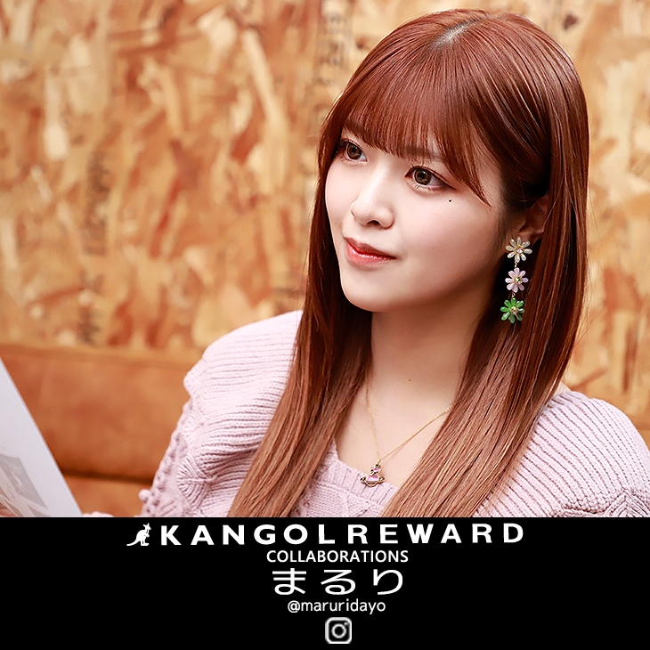 完全受注生産】まるり×KANGOL REWARDコラボ ZIPパーカー