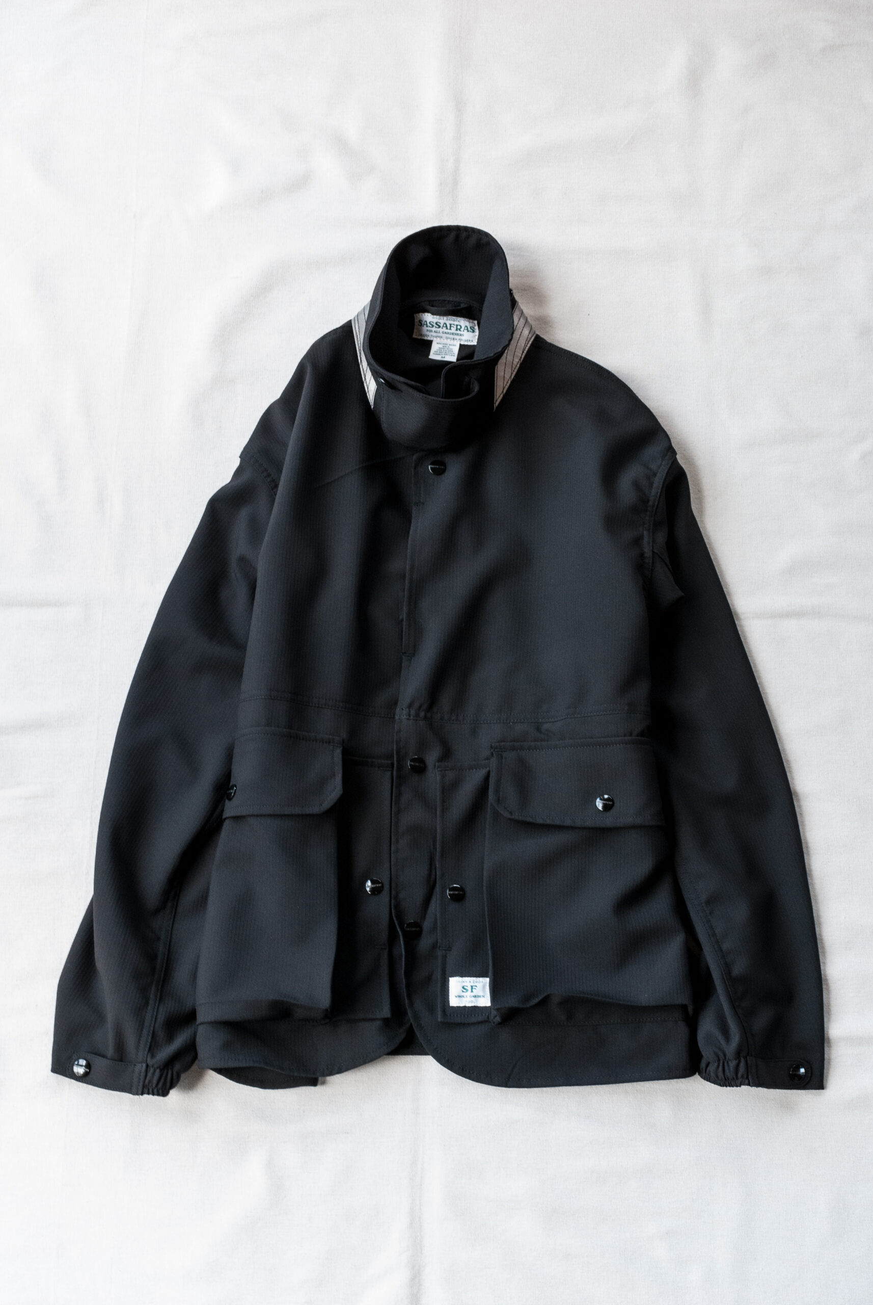 SASSAFRAS Cultivator Jacket Wool Like Tropical Black | kado〔カド