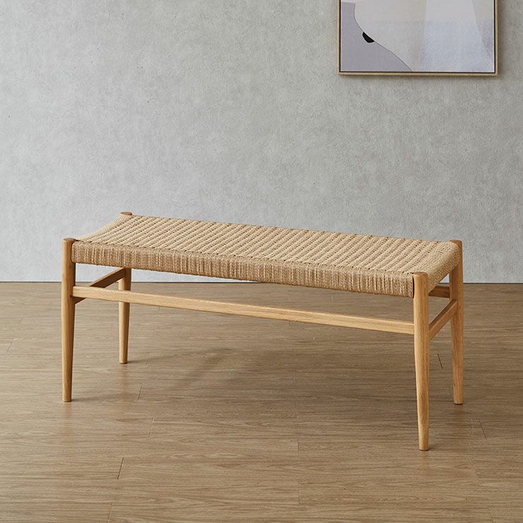 ベンチ単品 ペーパーコード座面の北欧風ベンチ RB-504 2色展開