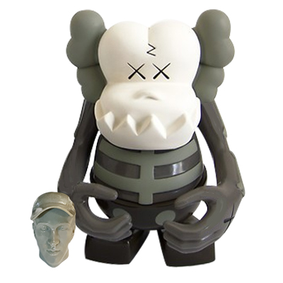 参考価格】BOUNTY HUNTER コラボ KAWS Skull Kun スカルくん グレー