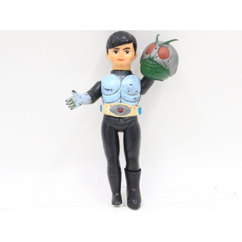 買取実績 |旧バンダイ [仮面ライダー] ソフビ人形 約27cm マスク着脱