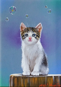 八代亜紀 『リラックス』 猫 油彩 絵画油絵原画 Amazon.co.jp: 八代