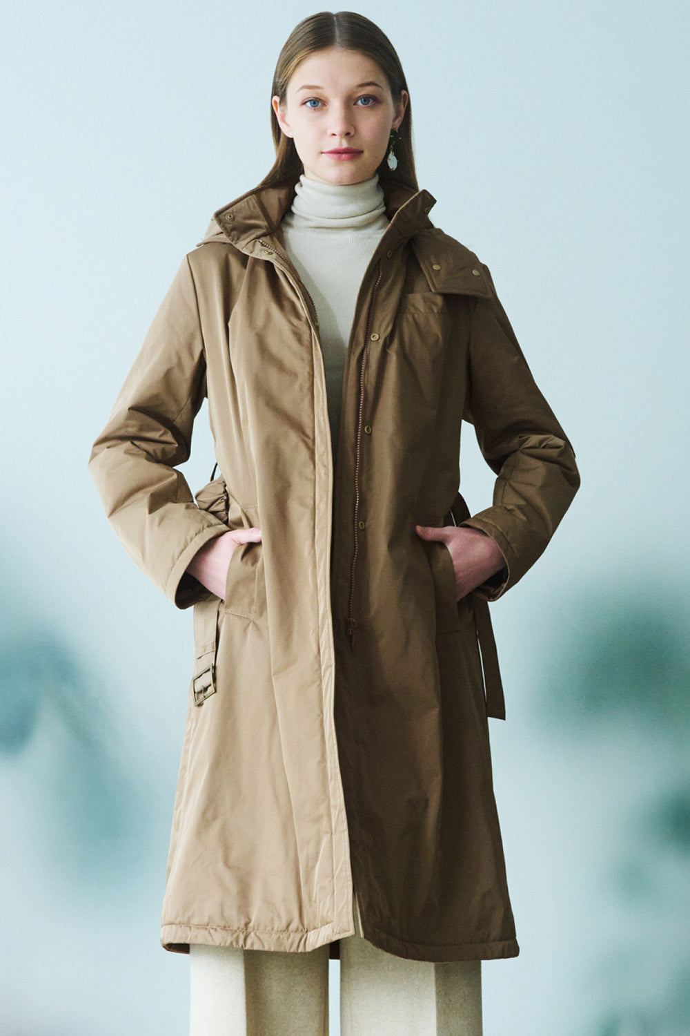 ウエストマークパーカーコート-Women