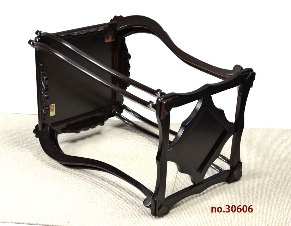 花台: 紫檀 史郎作 糸巻八足 高卓 大阪唐木指物 no.30606 / 唐木家具OSAKA