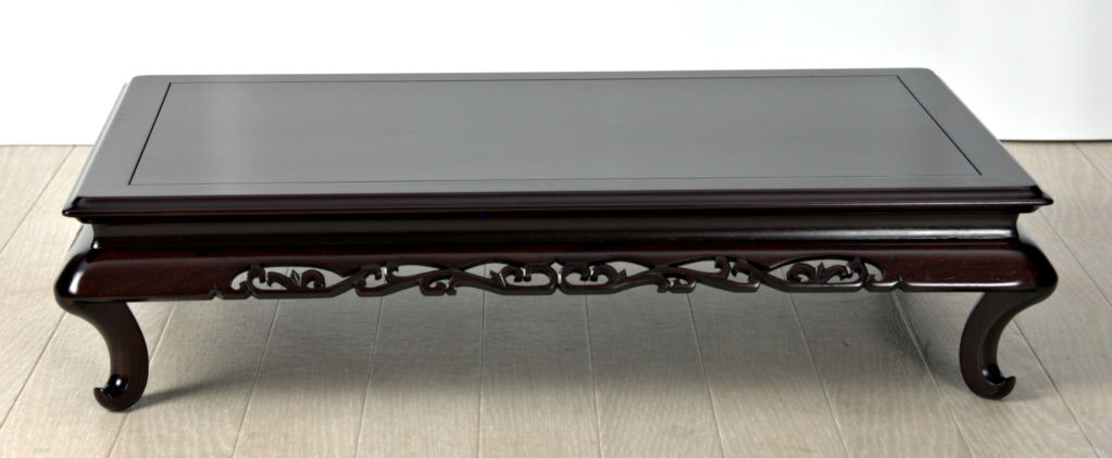 花台: 紫檀 史郎作 唐草 1.8尺 平台 大阪唐木指物工芸 no.8807 / 唐木