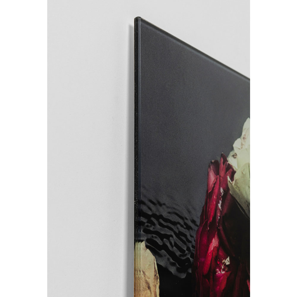 廃番】フラワーアートレディ80x80cm ガラスアート ｜【KARE】ドイツの