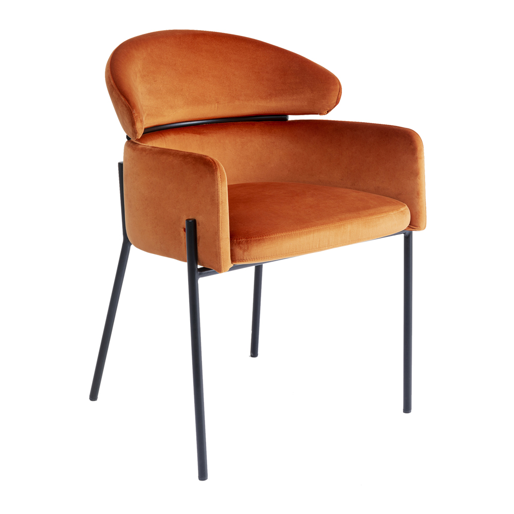 アレクシアベルベットオレンジ チェア * - ダイニングチェアの通販