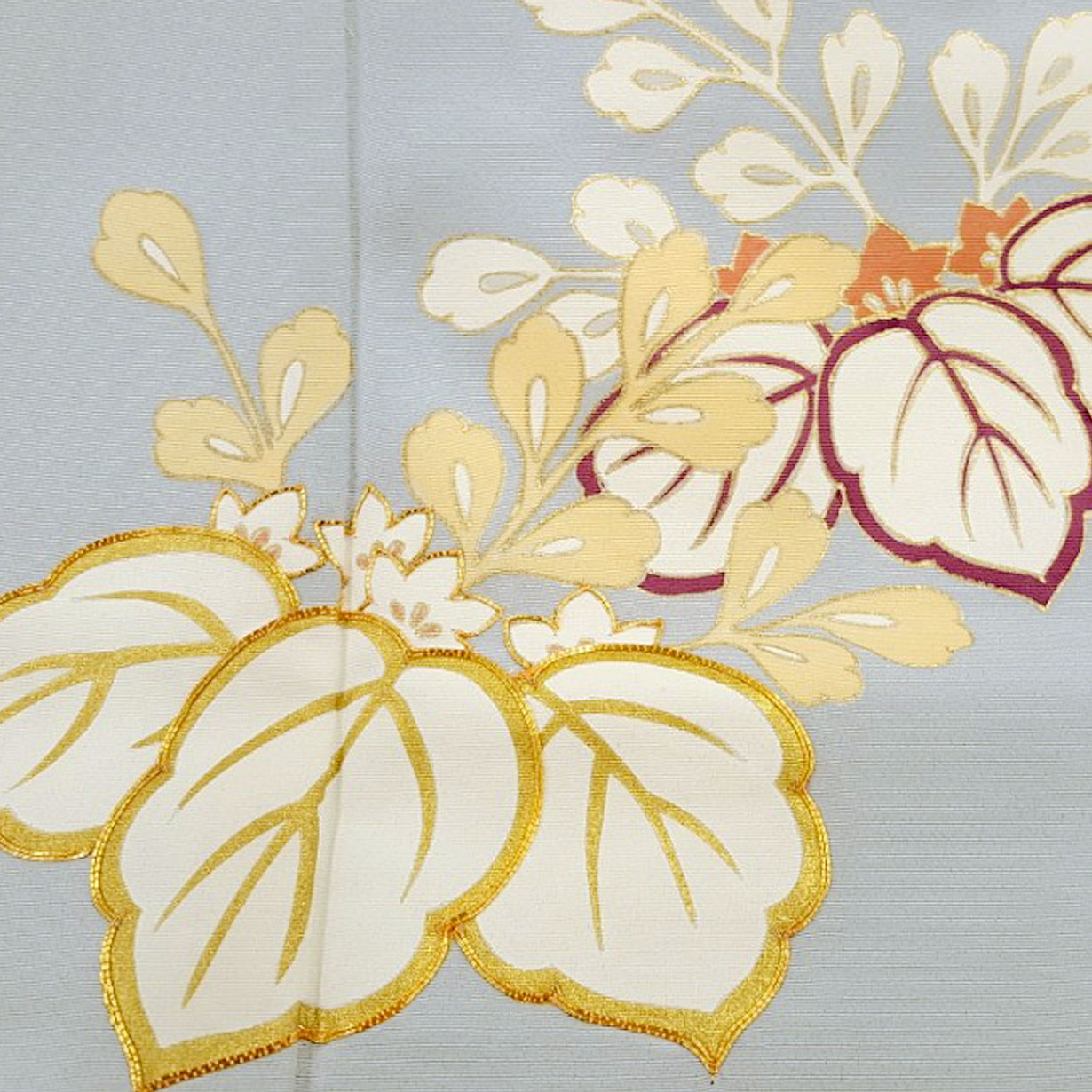 水色地に桐と牡丹唐草文の付下訪問着(袷) | 宅配着物レンタルの京都か