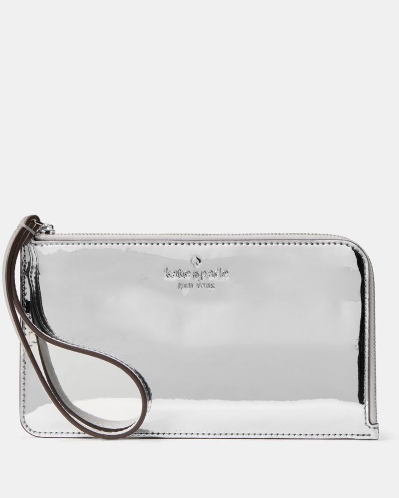 Lucy Crinkle Patent Medium L Zip Wristlet | Kate Spade Outlet