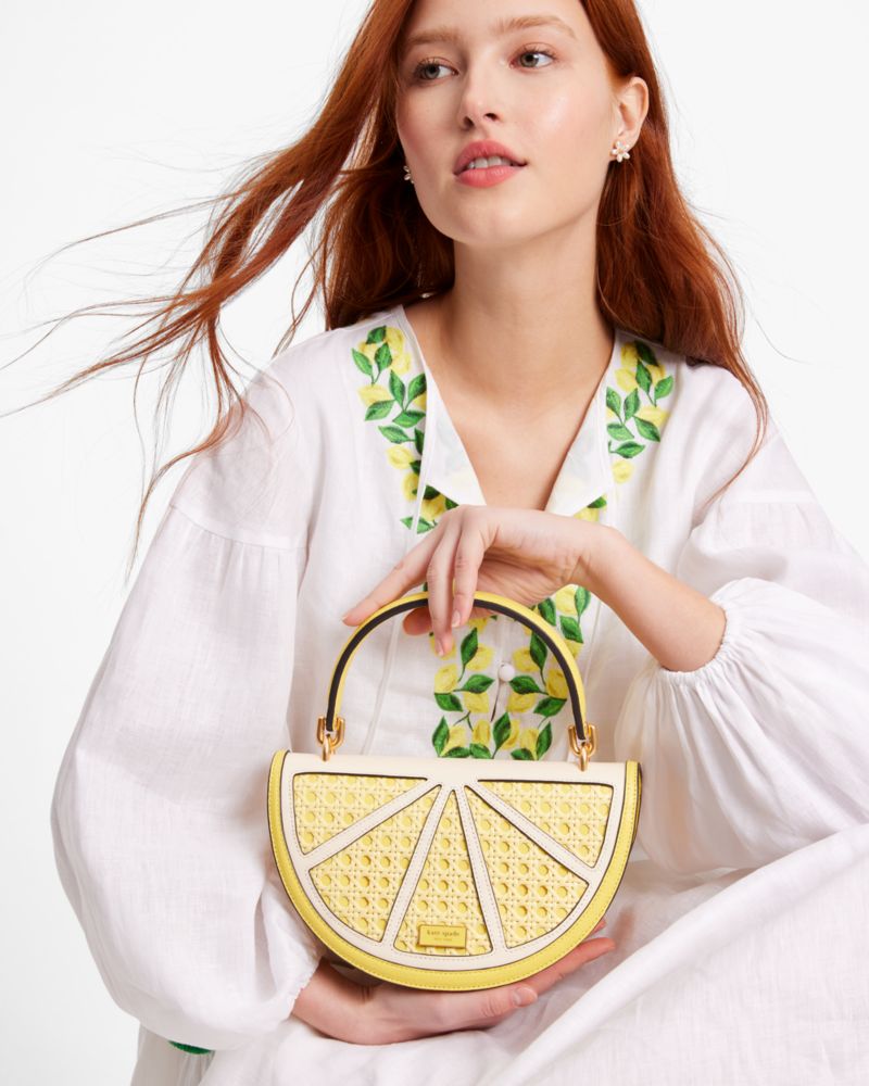 Lemon Drop Wicker 3 D Crossbody | Kate Spade New York | Kate Spade