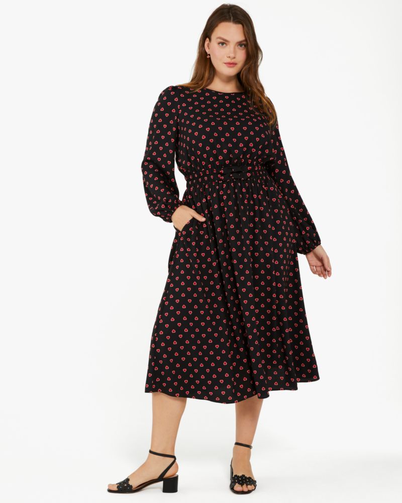 ハートフェルト ジオ ミディ ドレス | ワンピース | ケイト・スペード