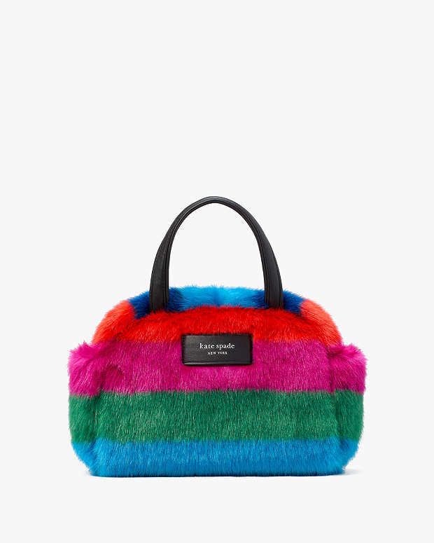 パフド ストライプ フォー ファー サッチェル | ハンドバッグ | ケイト