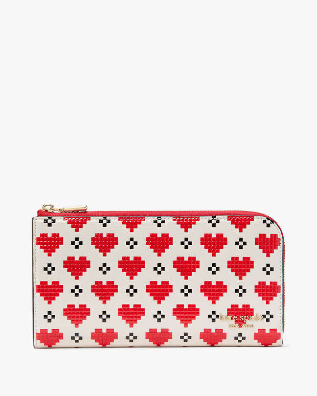 デヴィン ピクセル ハート ジップ アラウンド コンチネンタル