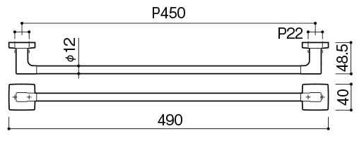 タオルレール SC-901 (SC-901-XC) | Products | KAWAJUN Global Hardware