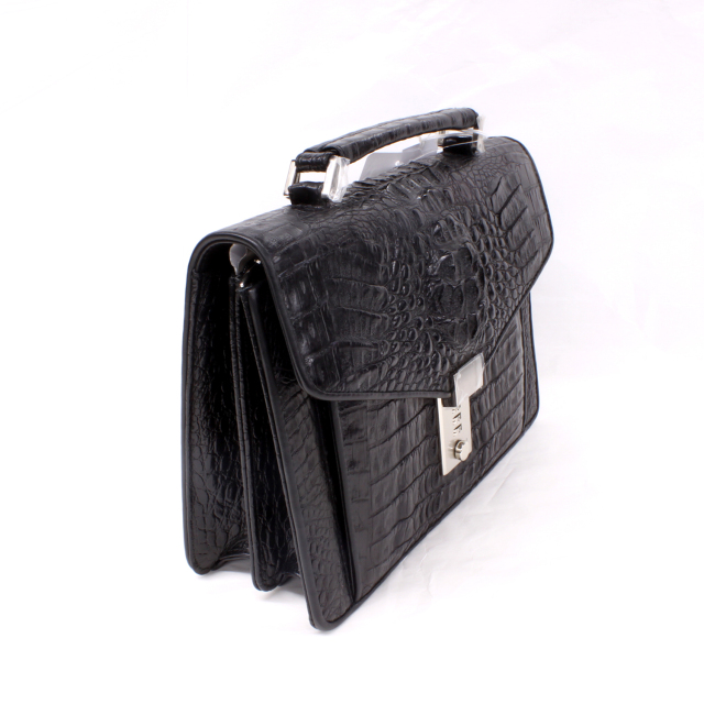 クロコダイル 本革バッグ メンズ セカンドバッグ ハンドバッグ 鍵付き