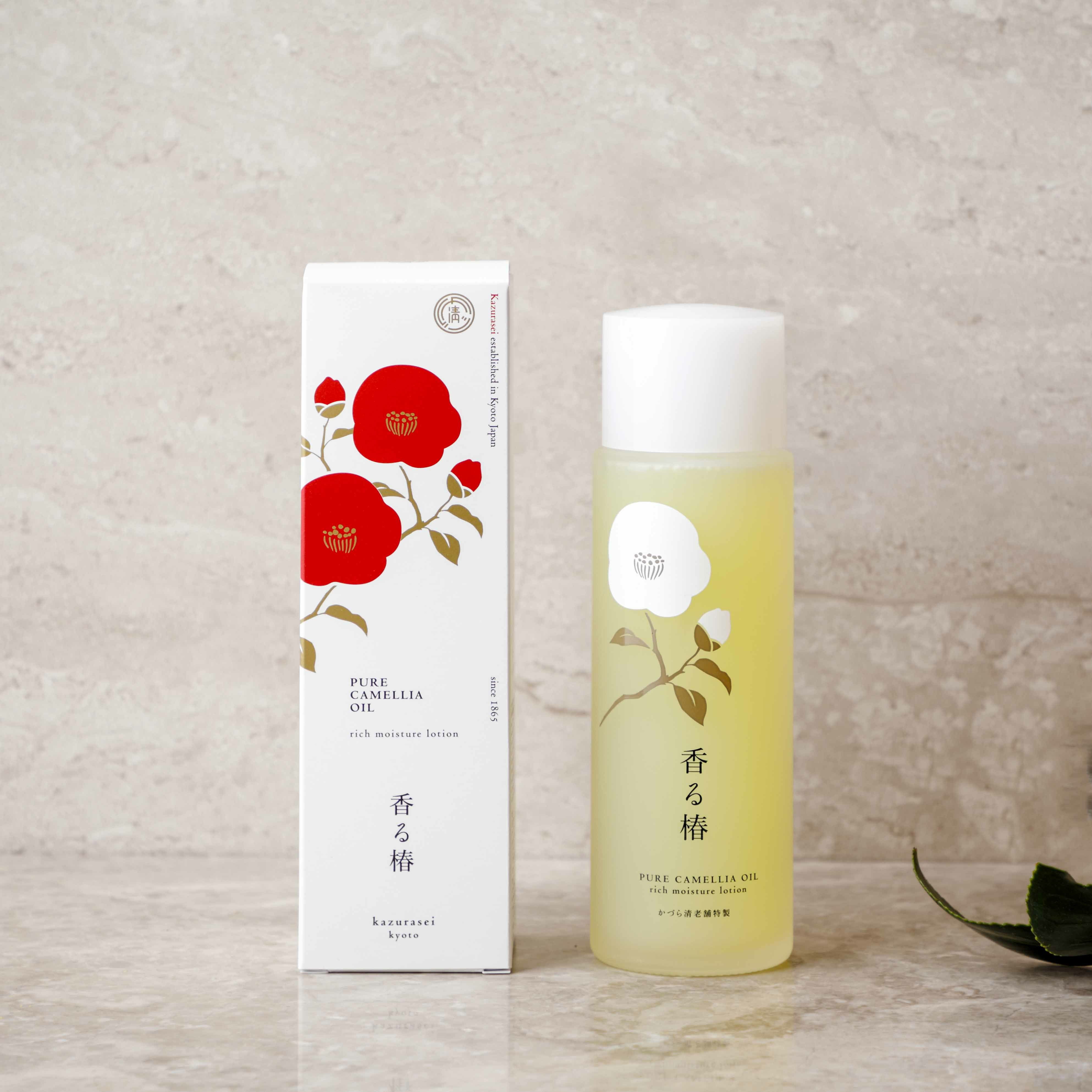 香る椿スキンケア5点セット(ちりめんポーチ付き) | かづら清老舗