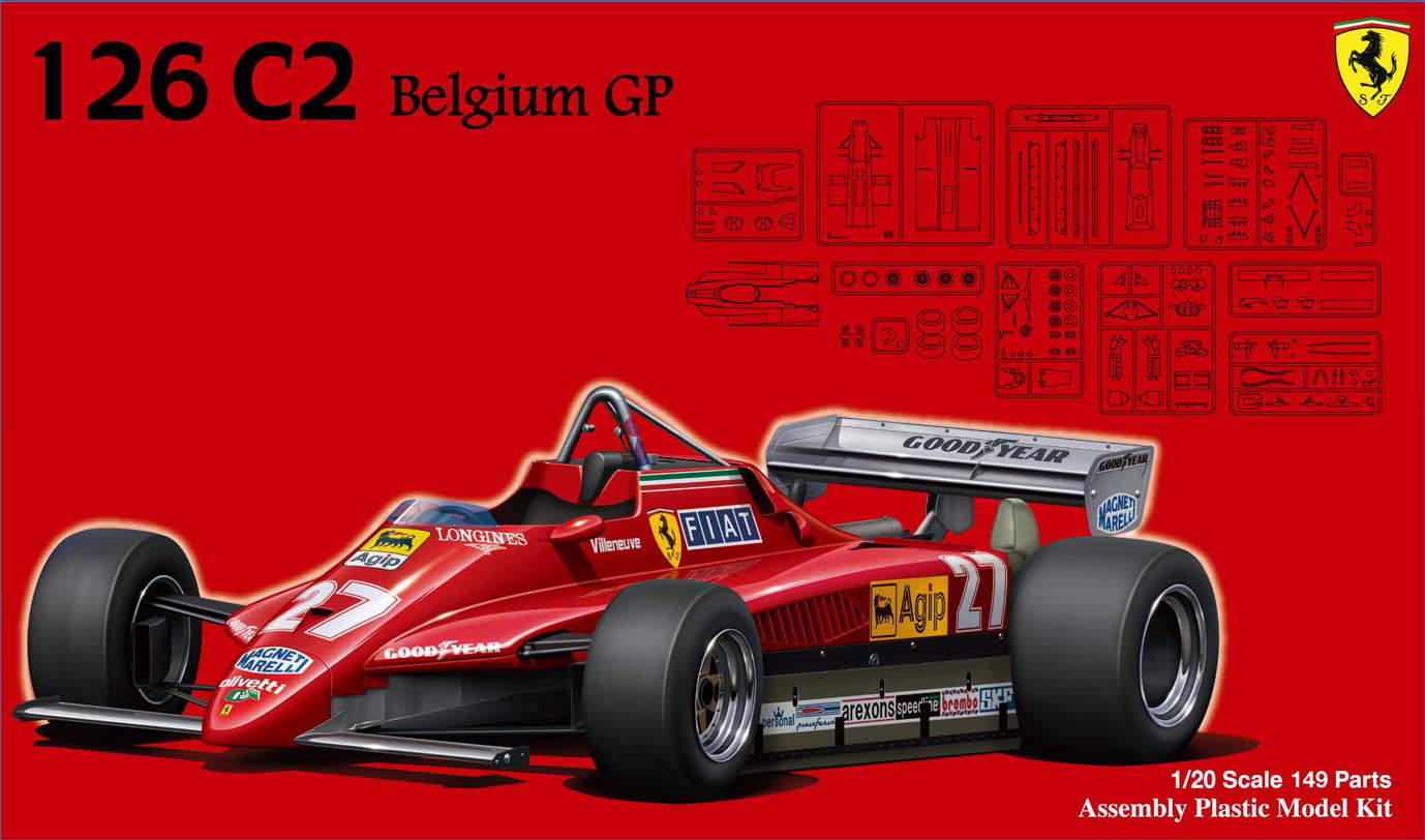 1:20 Scale Fujimi Ferrari 126C2 1982 F1 Car Model Kit - Kent Models