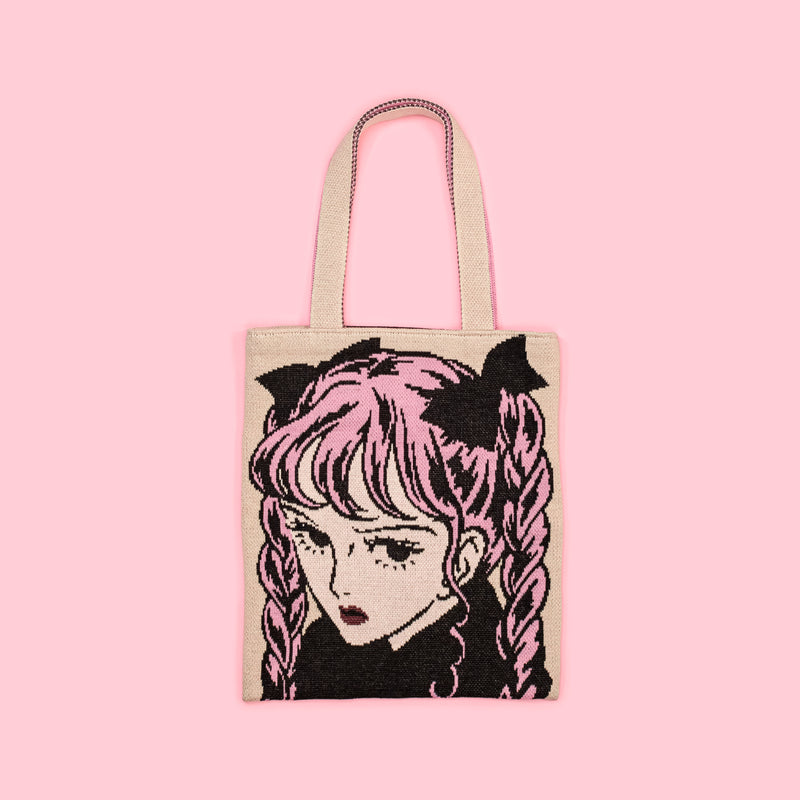 編み物☆堀ノ内×須藤はる奈コラボニットバッグ（Beige）