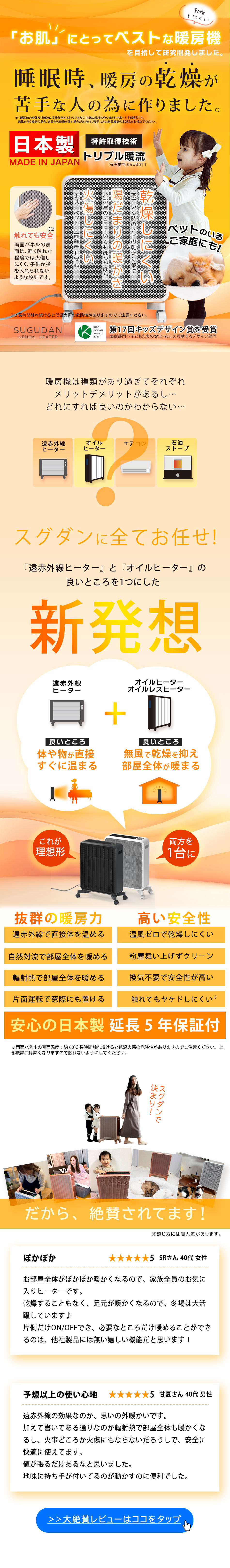 ケノンヒーター スグダン 公式店 パネルヒーターに革命。遠赤外線＋