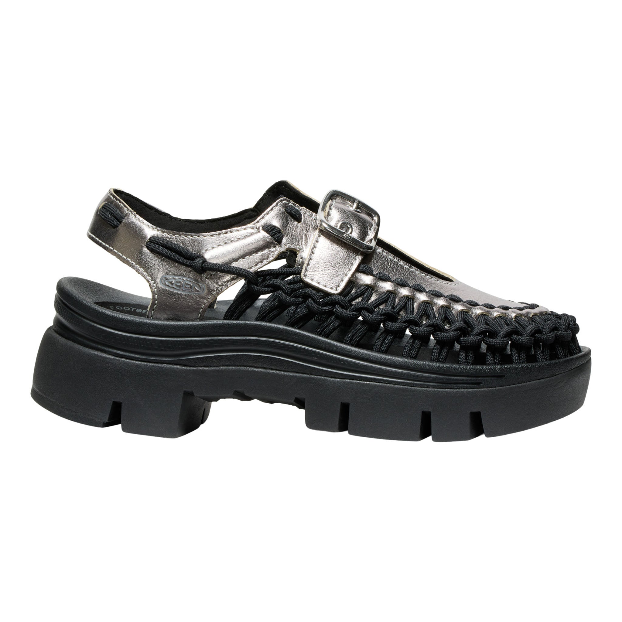 All Gender UNEEK PLT Mary Jane Silver/Black – KEEN Footwear New