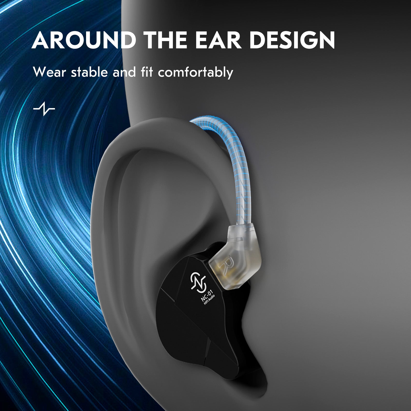 CCZ C03】1.2m 4N Silver-Plated OFC IEM Upgraded Cable, Replacement