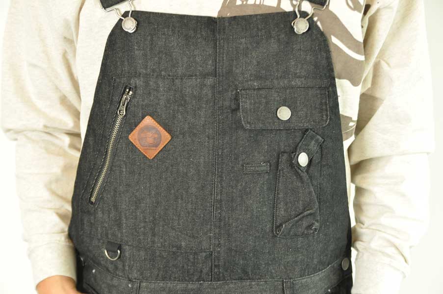 grn outdoor HIASOBI CAMPER BIG BEN OVERALL ブラックデニム メンズ