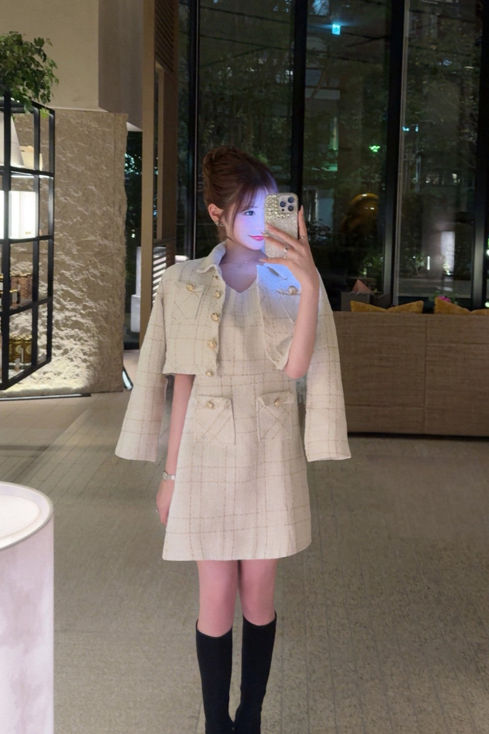 チェックツイードセットアップ KR12236