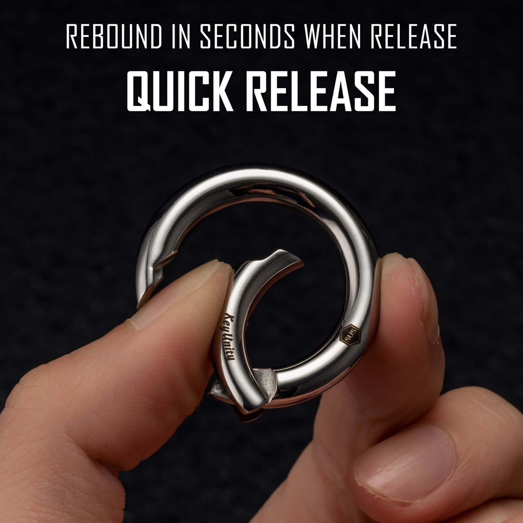 KS06 Stainless Steel Carabiner Key Ring