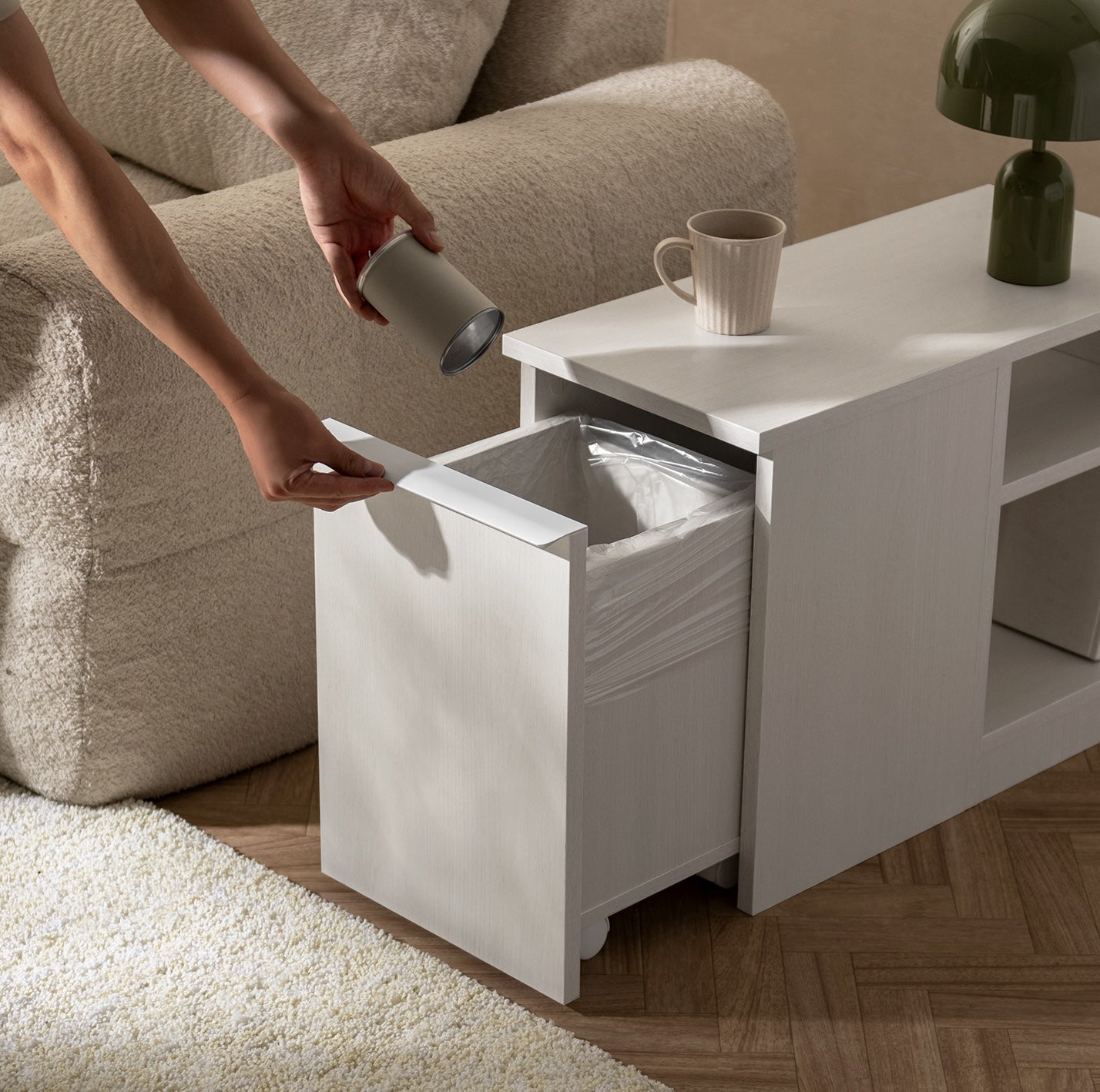 サイドテーブル｜ダストボックス付きサイドテーブル - territory