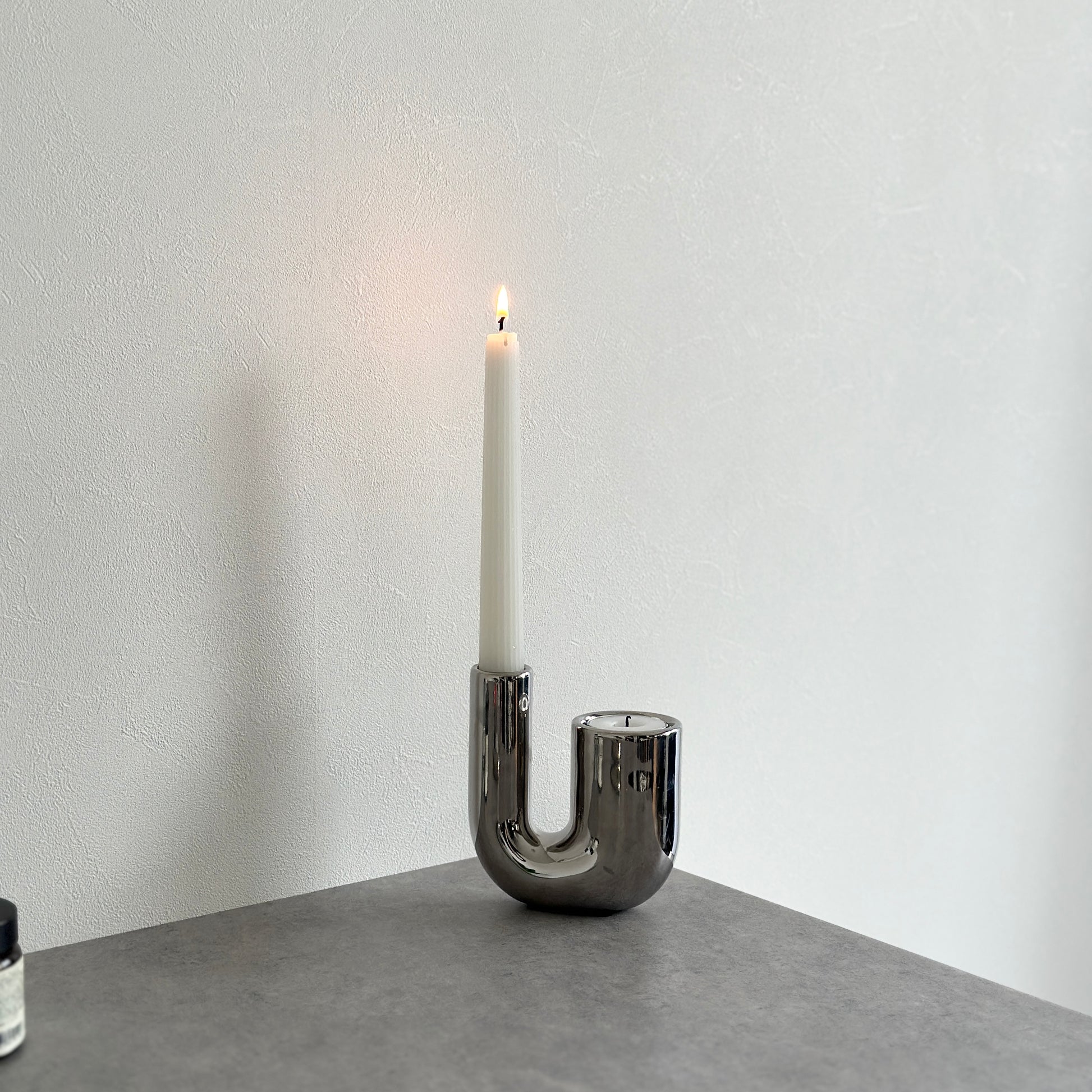 キャンドルホルダー｜シルバーU型キャンドルホルダー - territory