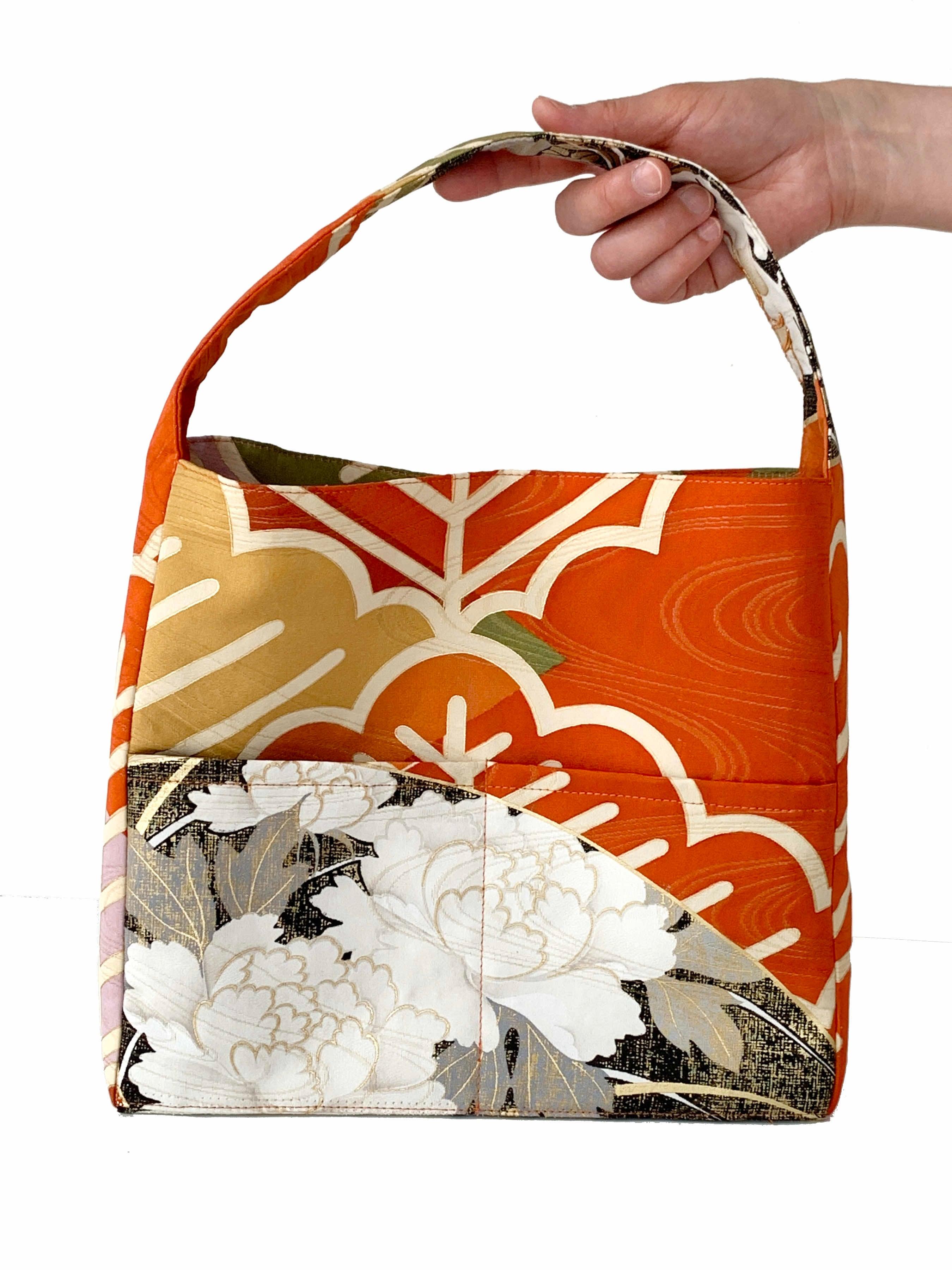 着物BAG 手提げバッグ KB100012｜正絹着物をリメイク -ONLY ONEを