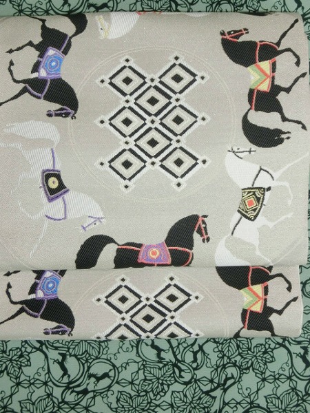 伊勢型小紋 重要無形文化財伊勢型紙人間国宝南部芳松彫刻 瓢箪に駒大