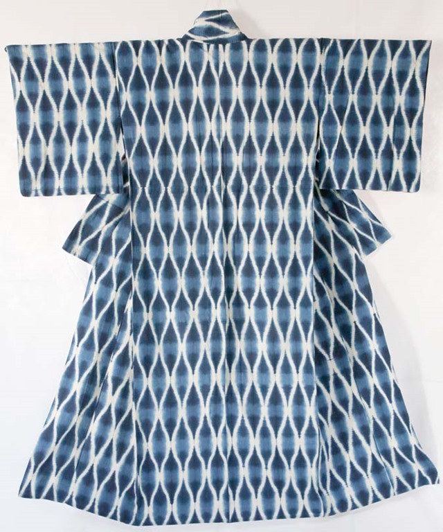 片野元彦の藍染め絞り – きものを着たい！