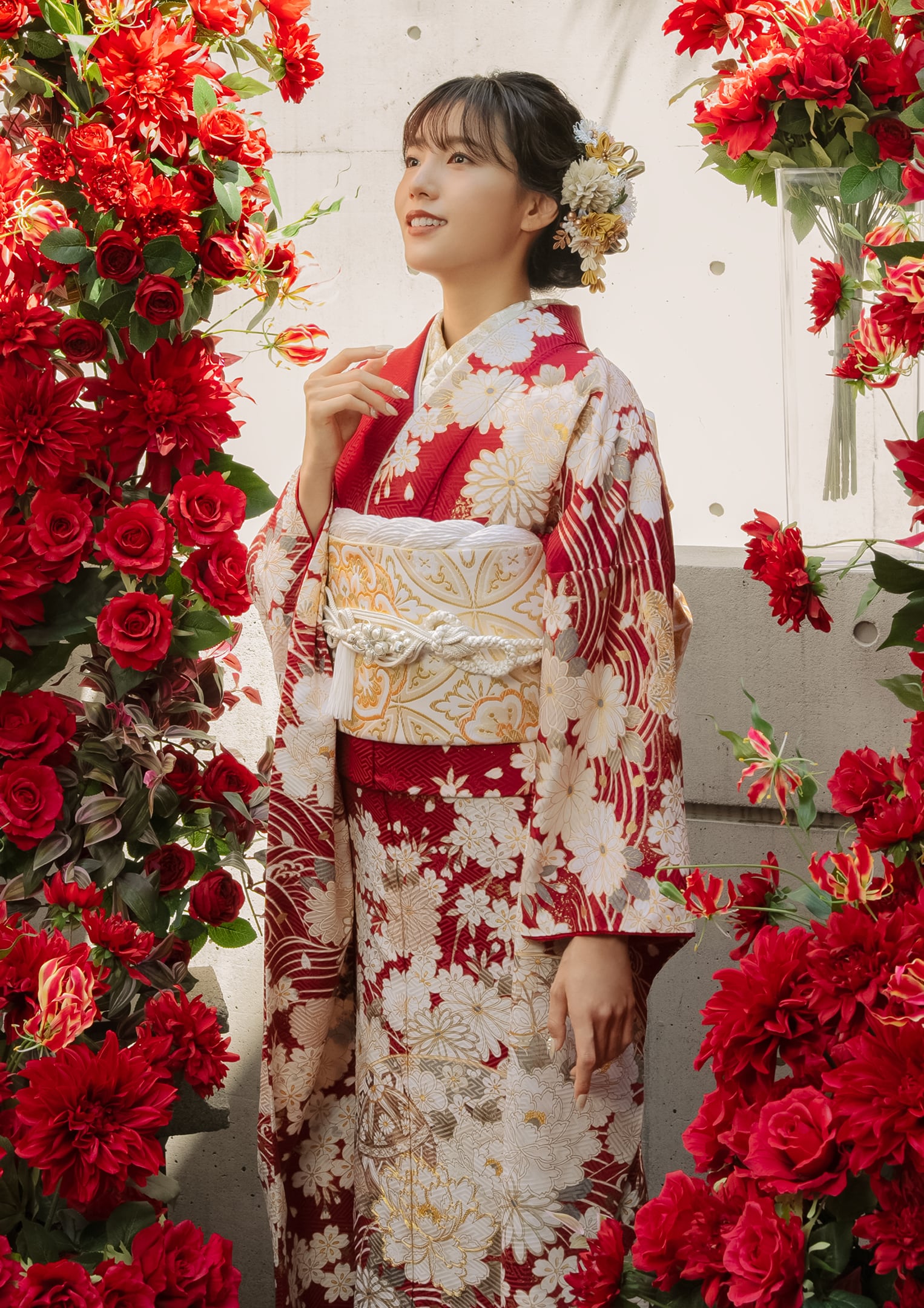 振袖ネットレンタル：赤と白古典】華やかで豪奢/KH-447 – kimono