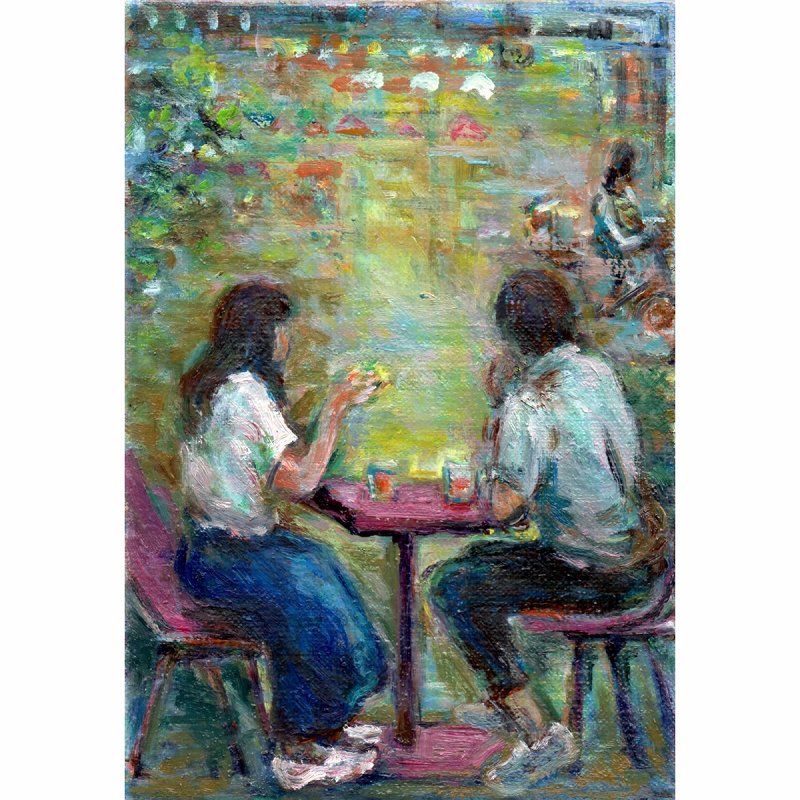 ART】石川佳図真筆(友ヶ島)サムホール ART】石川佳図真筆(友ヶ島