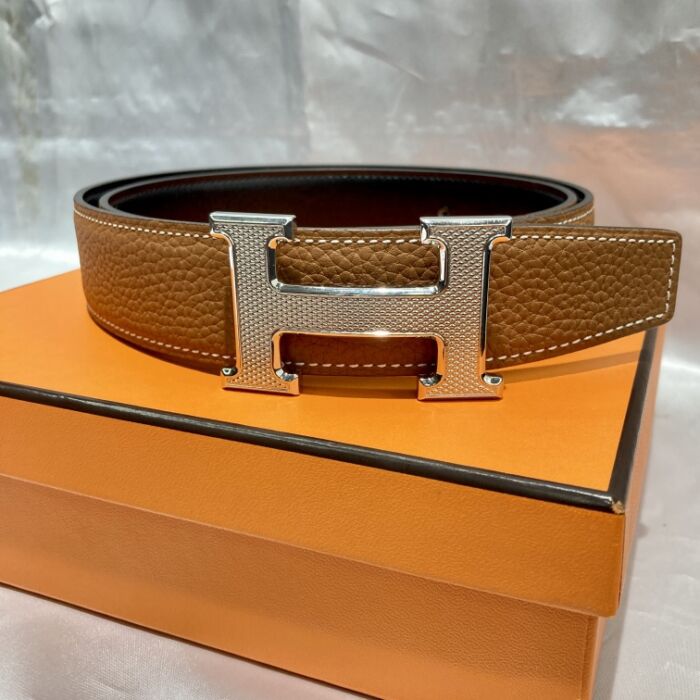 エルメス コンスタンスHベルト D刻印 2019年製 シルバー金具 ブラウン