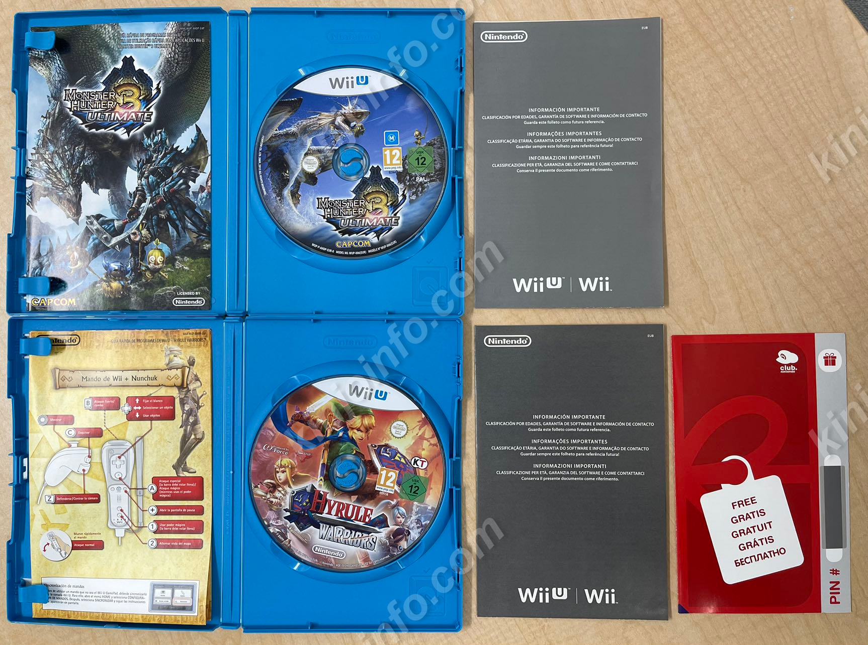 WiiUソフト4本セット【中古美品・PAL版・WiiU欧州版】 / kinjoinfo