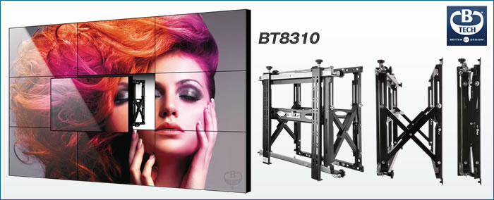 マルチディスプレイマウント プッシュ式展開収納マウント BT8310