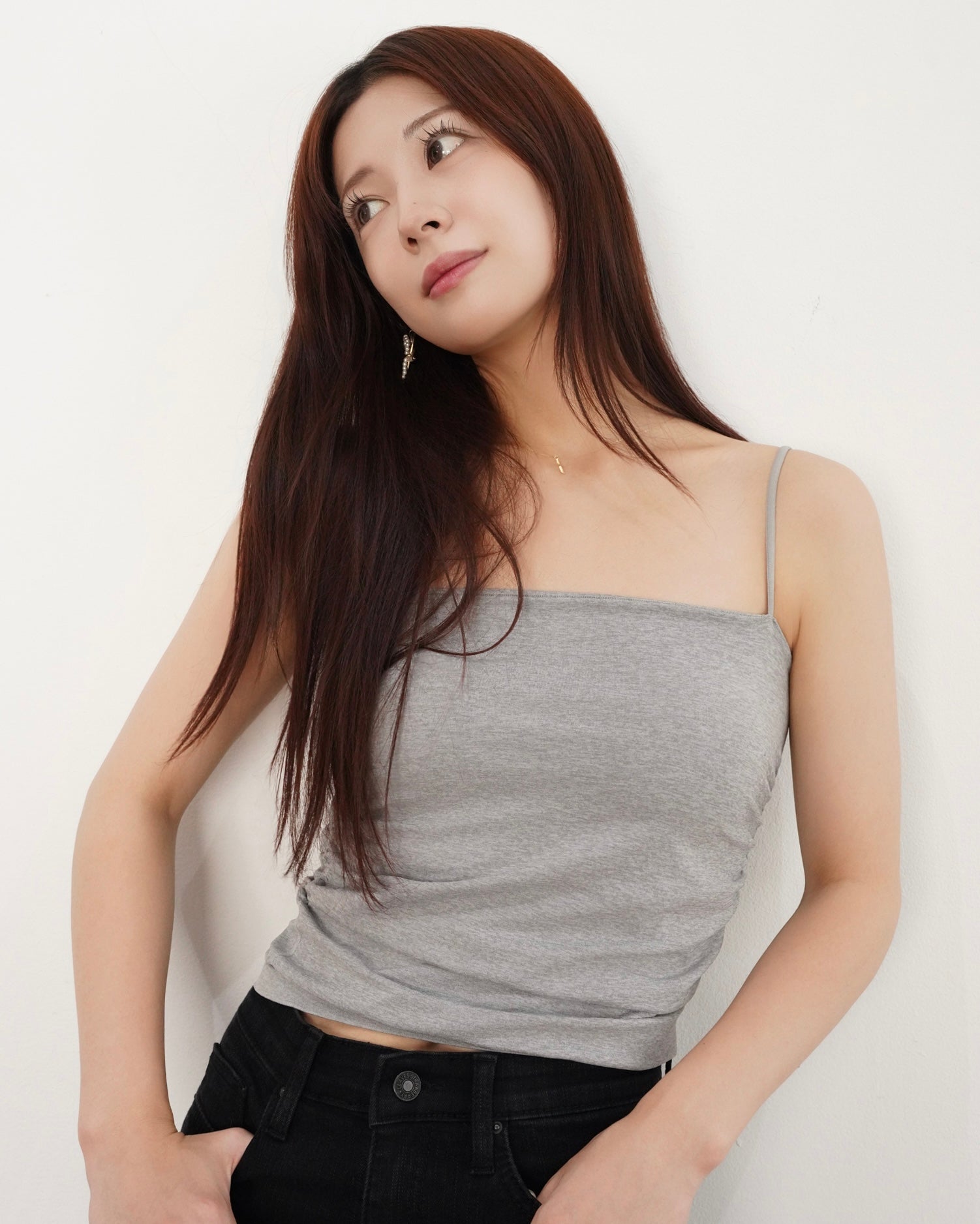 Side Gathered Camisole – kicuri