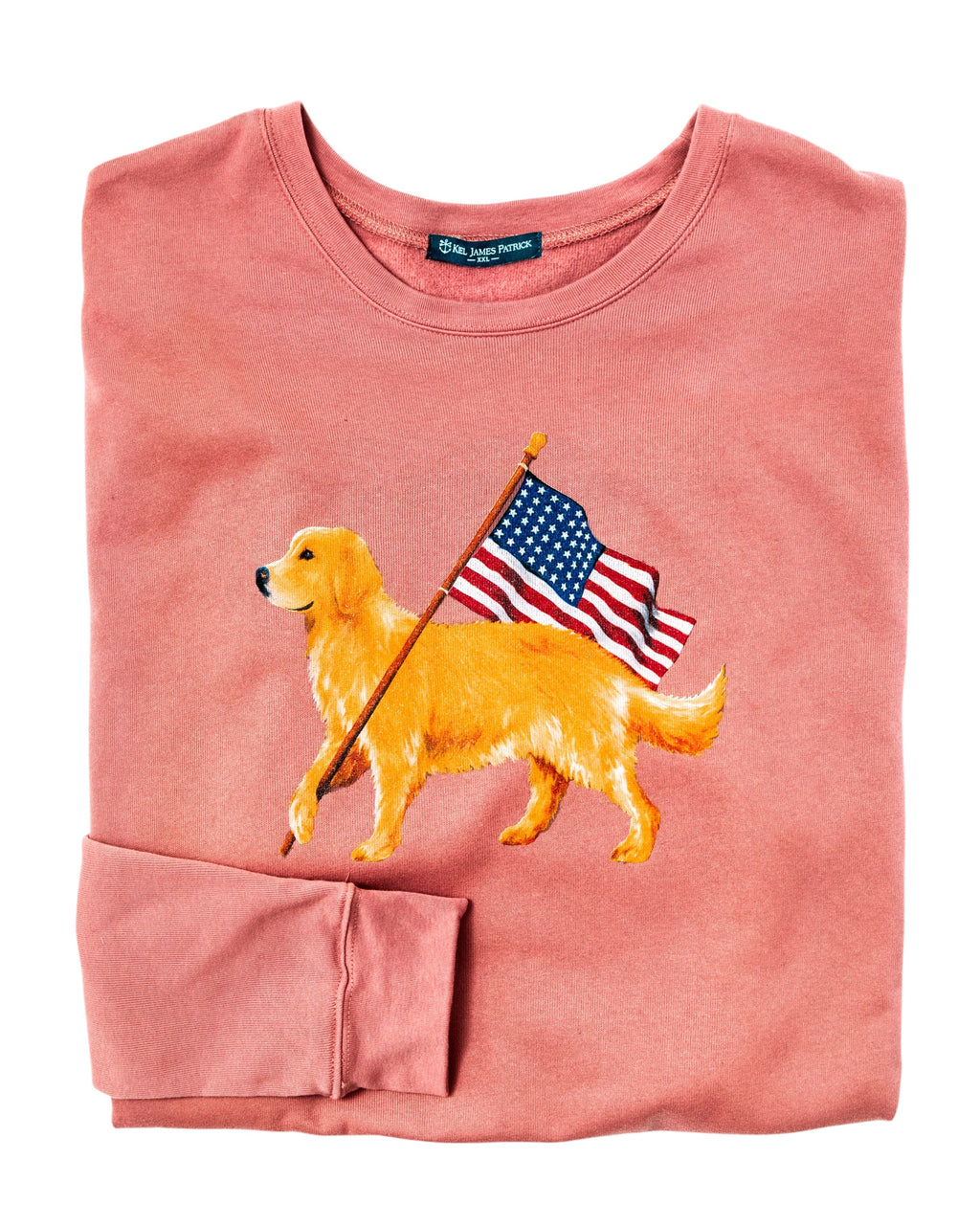 KJP The American Golden Retriever Crewneck Sweatshirt in Red