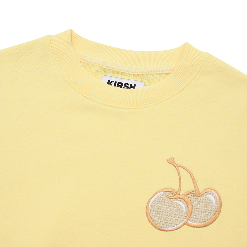 ミドルチェリークロップスウェット【ライトイエロー】