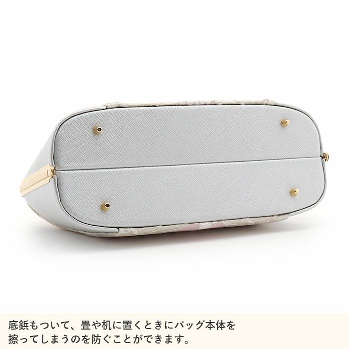 留袖用草履バッグセット 訪問着用 草履バッグ 世美庵 Lサイズ シルバー