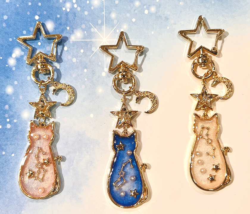 1/18(日) UVレジンで作る星空ネコキーホルダー - 貴和製作所