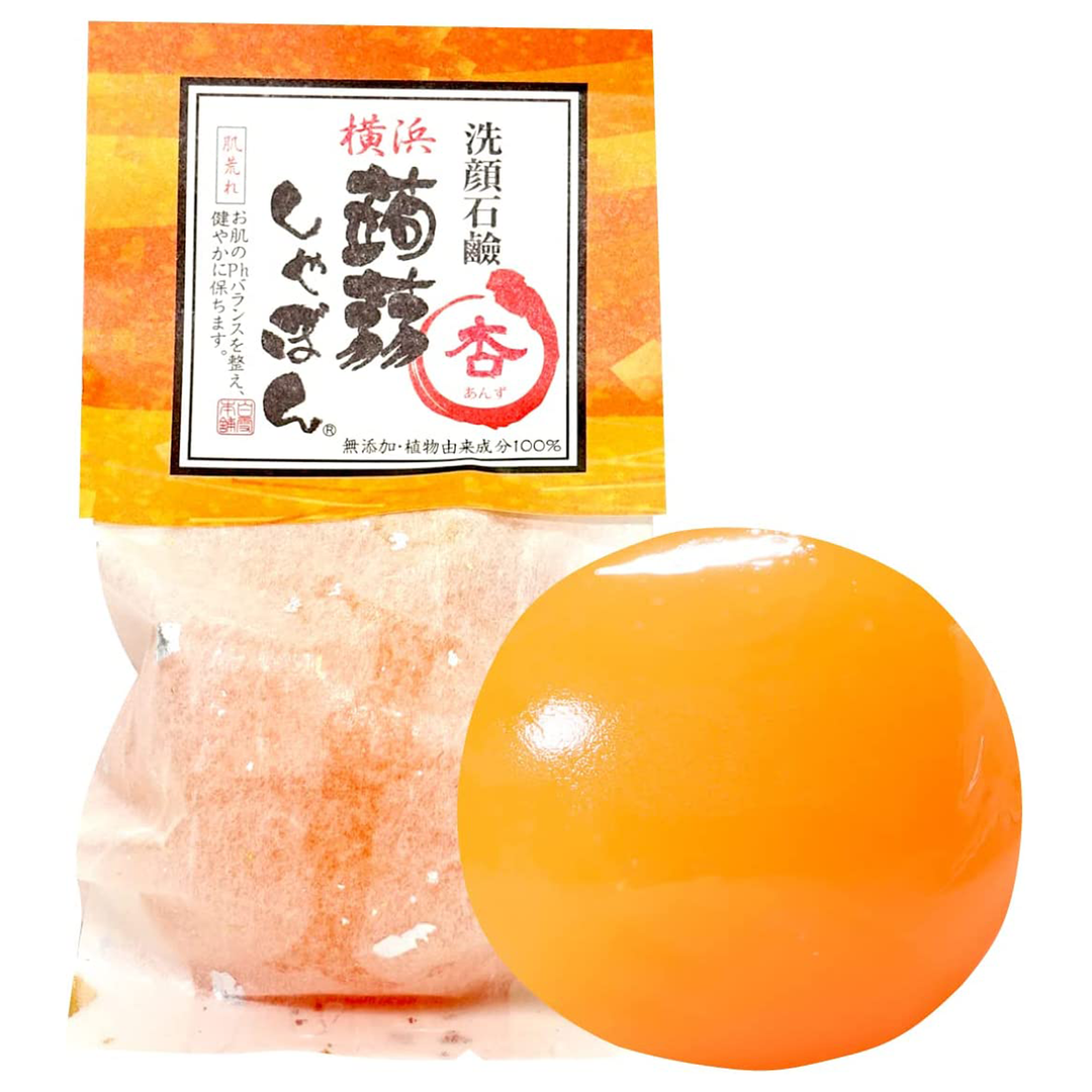 洗顔 洗顔石鹸 横浜蒟蒻しゃぼん 杏（あんず） – 蒟蒻しゃぼん 公式