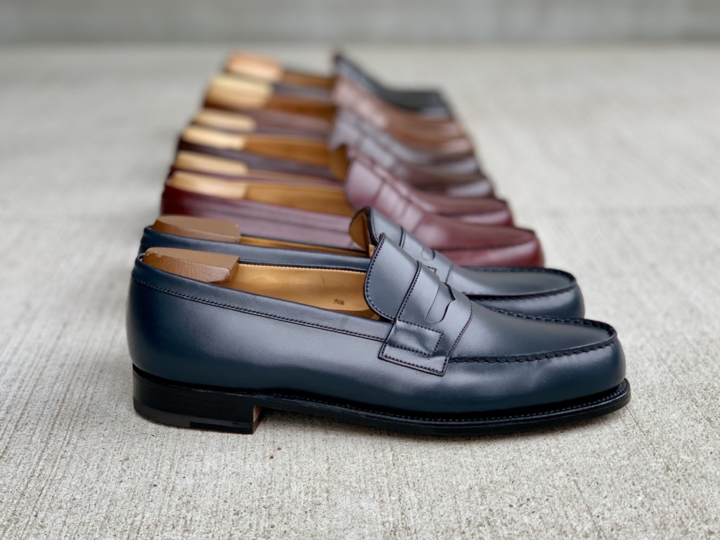 JMウエストンのローファー全5足（色）を並べる | KOCCMUSIC