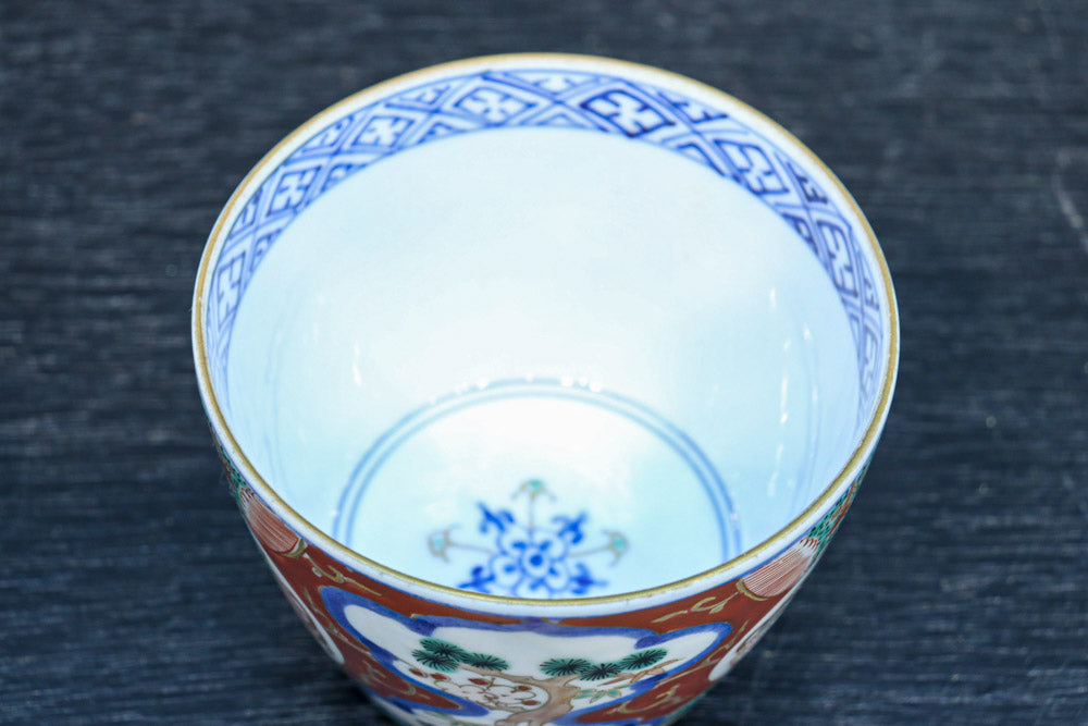 縁起物の絵柄が映える古伊万里の向付 DC7936 在庫7個 – 古福庵