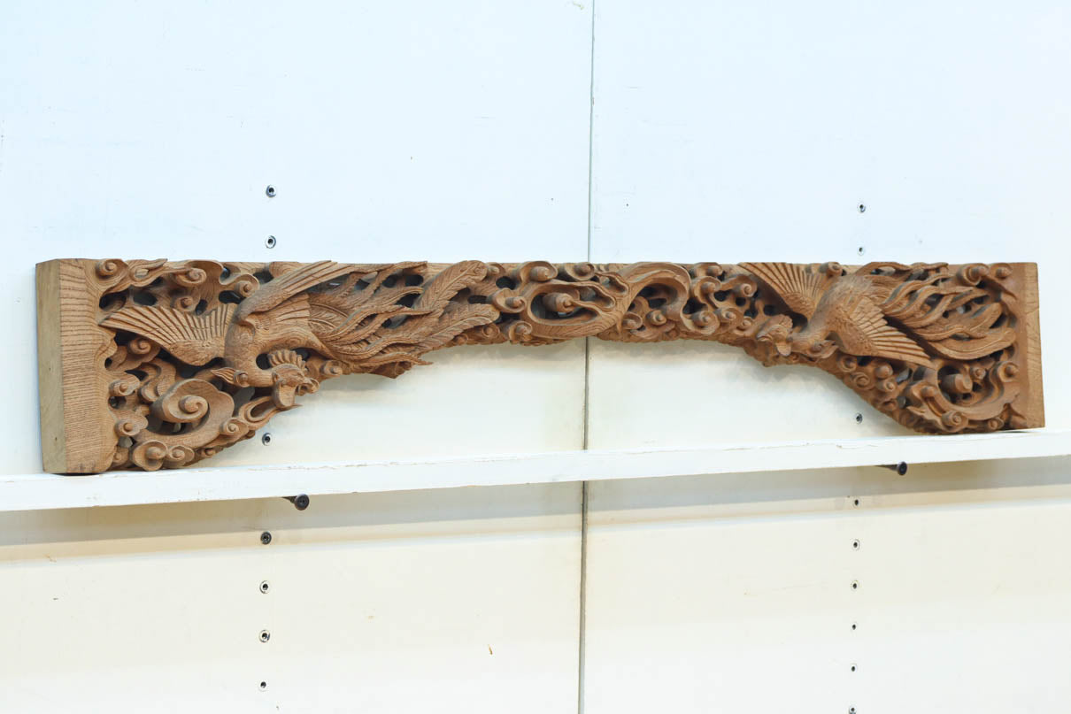 鳳凰の華麗に舞う姿を美しく描く彫刻飾り DC8681 – 古福庵 [ KOFUKUAN
