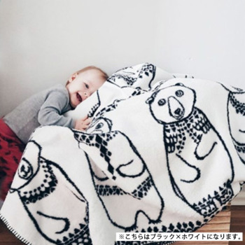 ファブラスグースGreenland gangブランケット120x150 ダークグレー