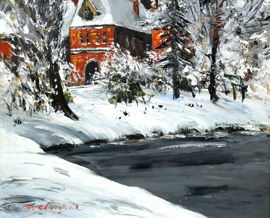 高橋哲夫「道庁（北海道庁）」油絵・F20号 絵画買取・販売の小竹美術